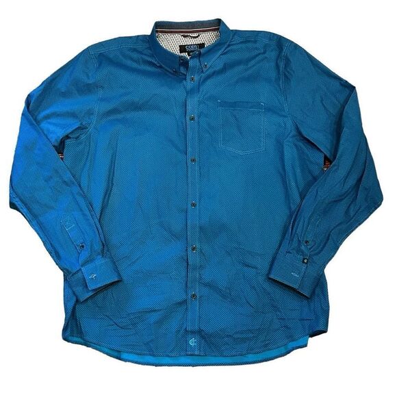 Cody James Core Button Down Shirt Mens XXLT Long Sleeve Western Rodeo Blue - Picture 1 of 4